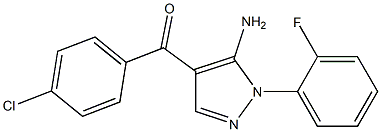 (5-AMINO-1-(2-FLUOROPHENYL)-1H-PYRAZOL-4-YL)(4-CHLOROPHENYL)METHANONE 结构式
