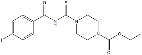 ETHYL 4-(((4-IODOPHENYL)CARBONYLAMINO)THIOXOMETHYL)PIPERAZINECARBOXYLATE 结构式