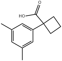 1-(3,5-二甲基苯基)环丁烷-1-羧酸 结构式