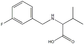 2-[(3-FLUOROBENZYL)AMINO]-3-METHYLBUTANOIC ACID 结构式