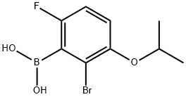 2-溴-6-氟-3-异丙氧基苯硼酸 结构式