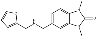 5-([(FURAN-2-YLMETHYL)-AMINO]-METHYL)-1,3-DIMETHYL-1,3-DIHYDRO-BENZOIMIDAZOL-2-ONE 结构式