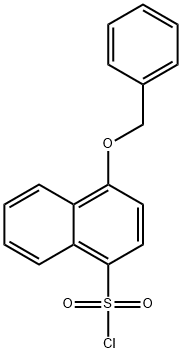 4-BENZYLOXY-NAPHTHALENE-1-SULFONYL CHLORIDE 结构式