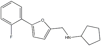 N-((5-(2-FLUOROPHENYL)-2-FURYL)METHYL)CYCLOPENTANAMINE 结构式