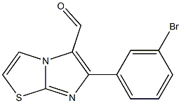 6-(3-BROMO-PHENYL)-IMIDAZO[2,1-B]THIAZOLE-5-CARBALDEHYDE 结构式