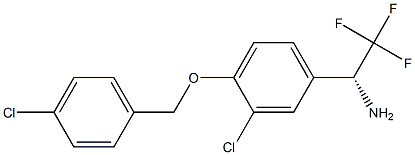 (1R)-1-(3-CHLORO-4-[(4-CHLOROPHENYL)METHOXY]PHENYL)-2,2,2-TRIFLUOROETHYLAMINE 结构式