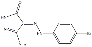 (4E)-3-AMINO-1H-PYRAZOLE-4,5-DIONE 4-[(4-BROMOPHENYL)HYDRAZONE] 结构式