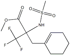 METHYL 2-(CYCLOHEX-1-EN-1-YLMETHYL)-3,3,3-TRIFLUORO-2-[(METHYLSULFONYL)AMINO]-PROPANOATE 结构式