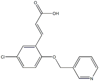 (2E)-3-[5-CHLORO-2-(PYRIDIN-3-YLMETHOXY)PHENYL]ACRYLIC ACID 结构式