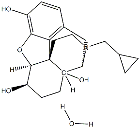(5alpha,6beta)-17-(cyclopropylmethyl)-4,5-epoxy-morphinan-3,6,14-triol hydrate 结构式