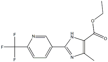 5-METHYL-2-(6-TRIFLUOROMETHYL-PYRIDIN-3-YL)-3H-IMIDAZOLE-4-CARBOXYLIC ACID ETHYL ESTER 结构式