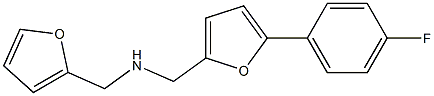1-(5-(4-FLUOROPHENYL)-2-FURYL)-N-(2-FURYLMETHYL)METHANAMINE 结构式