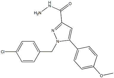 1-(4-CHLOROBENZYL)-5-(4-METHOXYPHENYL)-1H-PYRAZOLE-3-CARBOHYDRAZIDE 结构式