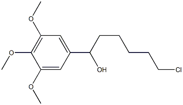 6-CHLORO-1-(3,4,5-TRIMETHOXYPHENYL)-1-HEXANOL 结构式
