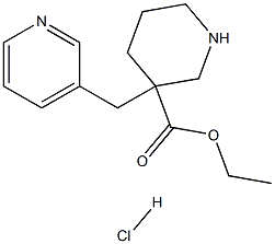 3-PYRIDIN-3-YLMETHYL-PIPERIDINE-3-CARBOXYLIC ACID ETHYL ESTER HCL 结构式