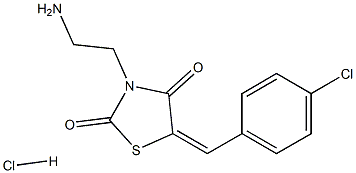 (5E)-3-(2-AMINOETHYL)-5-(4-CHLOROBENZYLIDENE)-1,3-THIAZOLIDINE-2,4-DIONE HYDROCHLORIDE 结构式