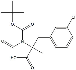 2-N-BOC-3-(3-CHLORO-PHENYL)-2-METHYLAMINOMETHYL-PROPIONIC ACID 结构式