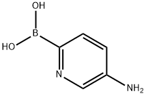 (5-氨基吡啶-2-基)硼酸 结构式