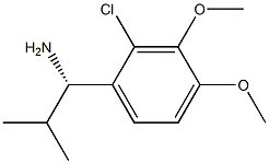 (1S)-1-(2-Chloro-3,4-dimethoxyphenyl)-2-methylpropylamine 结构式