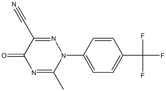3-METHYL-5-OXO-2-[4-(TRIFLUOROMETHYL)PHENYL]-2,5-DIHYDRO-1,2,4-TRIAZINE-6-CARBONITRILE 结构式