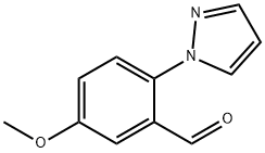 5-甲氧基-2-(1H-吡唑-1-基)苯甲醛 结构式