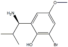 2-((1R)-1-AMINO-2-METHYLPROPYL)-6-BROMO-4-METHOXYPHENOL 结构式