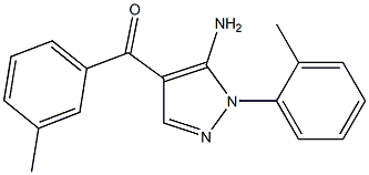 (5-AMINO-1-O-TOLYL-1H-PYRAZOL-4-YL)(M-TOLYL)METHANONE 结构式