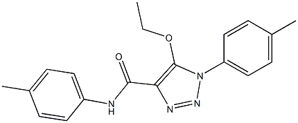 5-ETHOXY-N,1-BIS(4-METHYLPHENYL)-1H-1,2,3-TRIAZOLE-4-CARBOXAMIDE 结构式