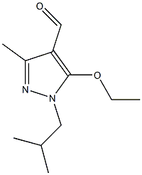 5-ETHOXY-1-ISOBUTYL-3-METHYL-1H-PYRAZOLE-4-CARBALDEHYDE 结构式