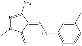 (4Z)-3-AMINO-1-METHYL-1H-PYRAZOLE-4,5-DIONE 4-[(3-METHYLPHENYL)HYDRAZONE] 结构式