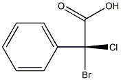 (R)-2-BROMO-2-CHLORO-2-PHENYLACETIC ACID 结构式