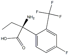 (2S)-2-AMINO-2-[4-FLUORO-2-(TRIFLUOROMETHYL)PHENYL]BUTANOIC ACID 结构式