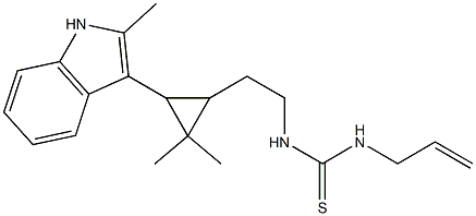 N-ALLYL-N'-{2-[2,2-DIMETHYL-3-(2-METHYL-1H-INDOL-3-YL)CYCLOPROPYL]ETHYL}THIOUREA 结构式