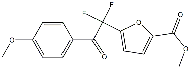 2,2-DIFLUORO-2-(5-METHOXYCARBONYL-2-FURYL)-1-[4-(METHOXY)PHENYL]ETHANONE 结构式