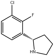 (2S)-2-(3-CHLORO-2-FLUOROPHENYL)PYRROLIDINE 结构式
