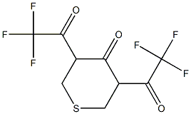 3,5-Bis(trifluoroacetyl)tetrahydrothiopyran-4-one 结构式