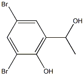 2,4-DIBROMO-6-(1-HYDROXYETHYL)PHENOL 结构式