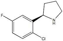 (2R)-2-(2-CHLORO-5-FLUOROPHENYL)PYRROLIDINE 结构式