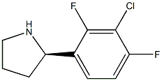 (2R)-2-(3-Chloro-2,4-difluorophenyl)pyrrolidine 结构式