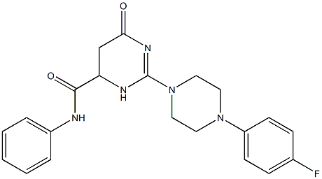 2-(4-(4-FLUOROPHENYL)PIPERAZIN-1-YL)-6-OXO-N-PHENYL-3,4,5,6-TETRAHYDROPYRIMIDINE-4-CARBOXAMIDE 结构式