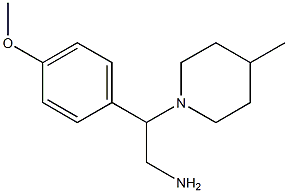 2-(4-甲氧基苯基)-2-(4-甲基哌啶-1-基)乙-1-胺 结构式