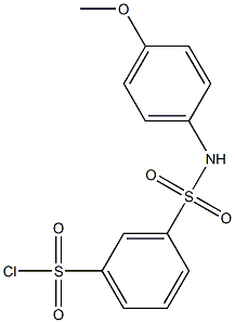 3-[[(4-METHOXYPHENYL)AMINO]SULFONYL]BENZENESULFONYL CHLORIDE 结构式