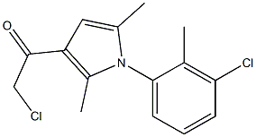 2-CHLORO-1-[1-(3-CHLORO-2-METHYLPHENYL)-2,5-DIMETHYL-1H-PYRROL-3-YL]ETHANONE 结构式