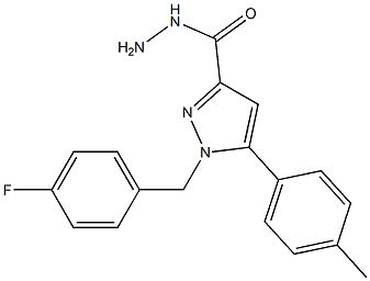 1-(4-FLUOROBENZYL)-5-P-TOLYL-1H-PYRAZOLE-3-CARBOHYDRAZIDE 结构式