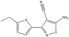 5-AMINO-3-(5-ETHYL-2-THIENYL)-4-ISOXAZOLECARBONITRILE 结构式