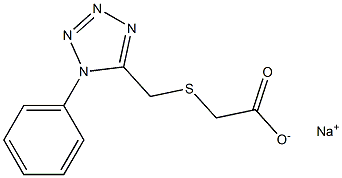 SODIUM [[(1-PHENYL-1H-TETRAZOL-5-YL)METHYL]THIO]ACETATE 结构式