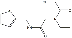 2-CHLORO-N-ETHYL-N-[2-OXO-2-[(THIEN-2-YLMETHYL)AMINO]ETHYL]ACETAMIDE 结构式