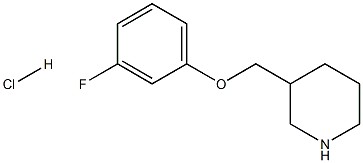 3-[(3-FLUOROPHENOXY)METHYL]PIPERIDINEHYDROCHLORIDE 结构式