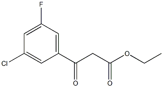 ETHYL (3-CHLORO-5-FLUOROBENZOYL)ACETATE 结构式