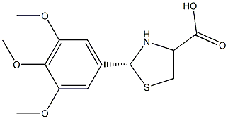 (R)-2-(3,4,5-TRIMETHOXY-PHENYL)-THIAZOLIDINE-4-CARBOXYLIC ACID 结构式